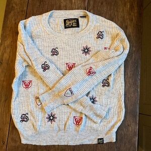 Superdry Embroidered Knit Sweater Size 10